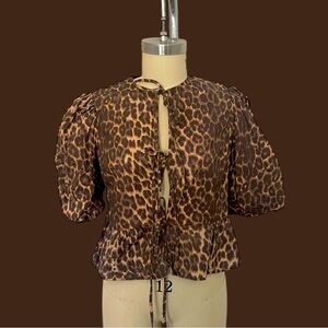 Cheetah Print Blouse